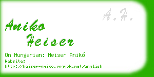 aniko heiser business card